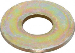 Value Collection - 7/16" Screw, Grade 8 Steel USS Flat Washer - 1/2" ID x 1-1/4" OD, 5/64" Thick, Zinc Yellow Dichromate Finish - Exact Tool & Supply