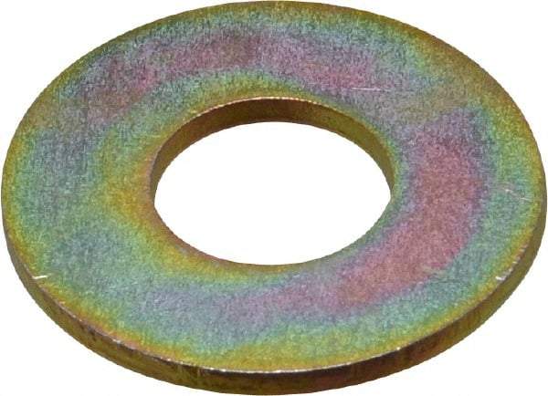 Value Collection - 9/16" Screw, Grade 8 Steel USS Flat Washer - 5/8" ID x 1-1/2" OD, 7/64" Thick, Zinc Yellow Dichromate Finish - Exact Tool & Supply