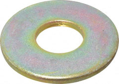 Value Collection - 5/8" Screw, Grade 8 Steel USS Flat Washer - 11/16" ID x 1-3/4" OD, 9/64" Thick, Zinc Yellow Dichromate Finish - Exact Tool & Supply