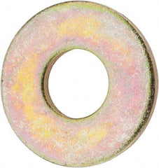 Value Collection - 3/4" Screw, Grade 8 Steel USS Flat Washer - 13/16" ID x 2" OD, 5/32" Thick, Zinc Yellow Dichromate Finish - Exact Tool & Supply