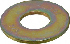 Value Collection - 7/8" Screw, Grade 8 Steel USS Flat Washer - 15/16" ID x 2-1/4" OD, 11/64" Thick, Zinc Yellow Dichromate Finish - Exact Tool & Supply