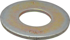 Value Collection - 1-1/8" Screw, Grade 8 Steel USS Flat Washer - 1-1/4" ID x 2-3/4" OD, 11/64" Thick, Zinc Yellow Dichromate Finish - Exact Tool & Supply