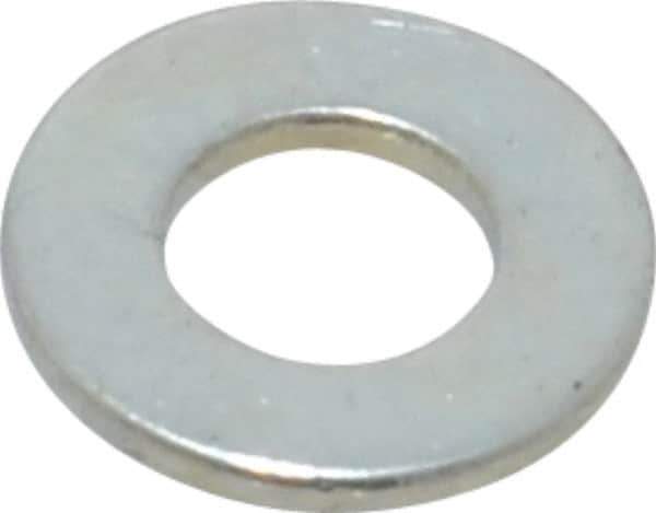 Value Collection - #5 Screw, Steel SAE Flat Washer - 9/64" ID x 9/32" OD, 1/32" Thick, Zinc-Plated Finish - Exact Tool & Supply