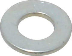 Value Collection - #5 Screw, Steel SAE Flat Washer - 9/64" ID x 9/32" OD, 1/32" Thick, Zinc-Plated Finish - Exact Tool & Supply