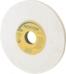 Norton - 7" Diam x 1-1/4" Hole x 1/2" Thick, H Hardness, 60 Grit Surface Grinding Wheel - Aluminum Oxide, Type 1, Medium Grade, 3,600 Max RPM, Vitrified Bond, No Recess - Exact Tool & Supply