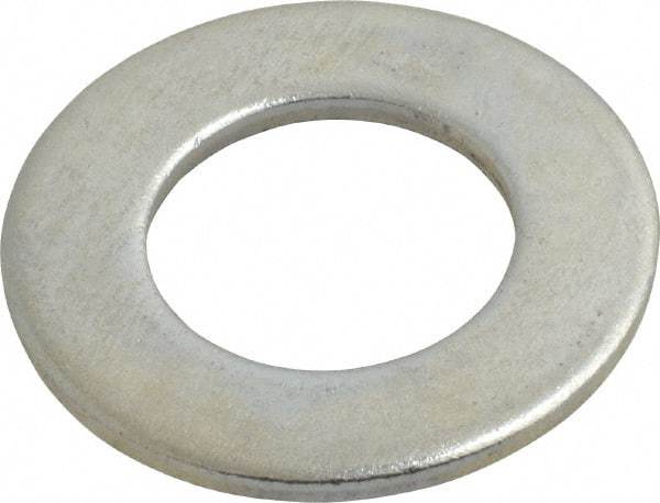 Value Collection - 1-1/8" Screw, Steel SAE Flat Washer - 1-3/16" ID x 2-1/4" OD, 9/64" Thick, Zinc-Plated Finish - Exact Tool & Supply