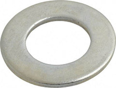 Value Collection - 1-1/8" Screw, Steel SAE Flat Washer - 1-3/16" ID x 2-1/4" OD, 9/64" Thick, Zinc-Plated Finish - Exact Tool & Supply