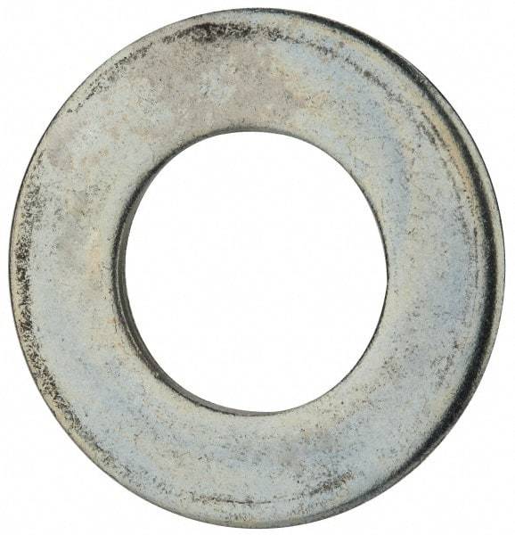 Value Collection - 1-1/2" Screw, Steel SAE Flat Washer - 1-9/16" ID x 3" OD, 5/32" Thick, Zinc-Plated Finish - Exact Tool & Supply