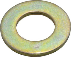 Value Collection - 7/8" Screw, Grade 8 Steel SAE Flat Washer - 15/16" ID x 1-3/4" OD, 9/64" Thick, Zinc Yellow Dichromate Finish - Exact Tool & Supply