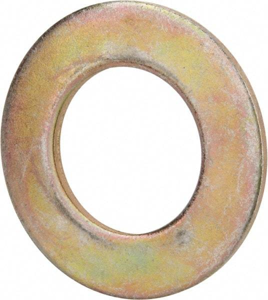 Value Collection - 1-3/4" Screw, Grade 8 Steel SAE Flat Washer - 1-7/8" ID x 3-3/8" OD, 5/32" Thick, Zinc Yellow Dichromate Finish - Exact Tool & Supply