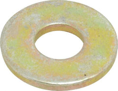 Value Collection - 1/4" Screw, Grade 8 Steel Extra Thick Flat Washer - Zinc Yellow Dichromate Finish - Exact Tool & Supply