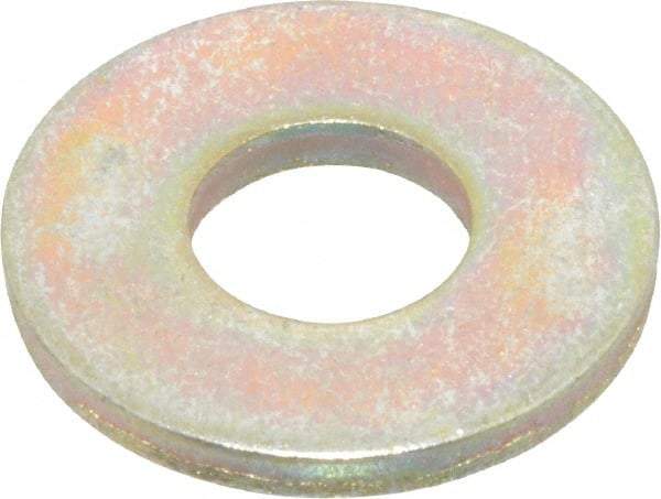 Value Collection - 5/16" Screw, Grade 8 Steel Extra Thick Flat Washer - Zinc Yellow Dichromate Finish - Exact Tool & Supply