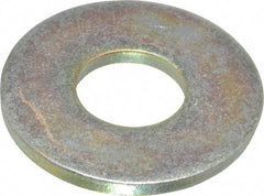 Value Collection - 9/16" Screw, Grade 8 Steel Extra Thick Flat Washer - Zinc Yellow Dichromate Finish - Exact Tool & Supply