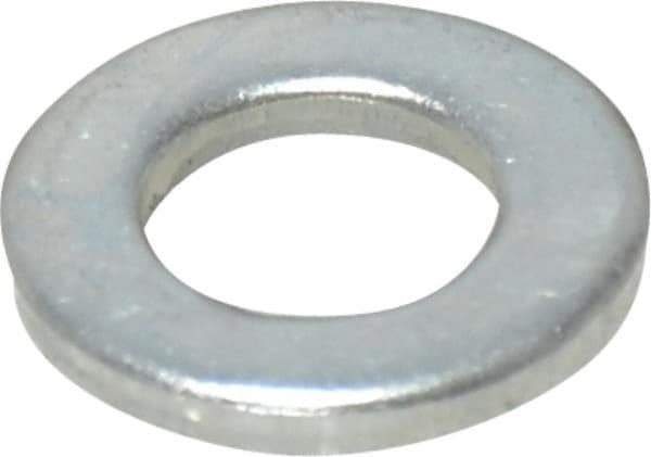 Value Collection - M7 Screw, Steel Standard Flat Washer - 7.4mm ID x 14mm OD, 1.6mm Thick, Zinc-Plated Finish - Exact Tool & Supply