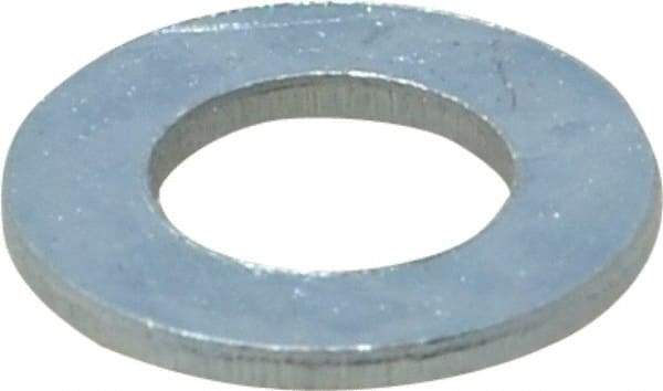 Value Collection - M10 Screw, Steel Standard Flat Washer - 10.5mm ID x 20mm OD, 2mm Thick, Zinc-Plated Finish - Exact Tool & Supply