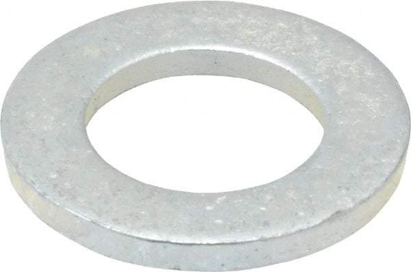 Value Collection - M16 Screw, Steel Standard Flat Washer - 17mm ID x 30mm OD, 3mm Thick, Zinc-Plated Finish - Exact Tool & Supply