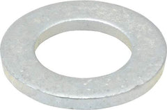Value Collection - M16 Screw, Steel Standard Flat Washer - 17mm ID x 30mm OD, 3mm Thick, Zinc-Plated Finish - Exact Tool & Supply