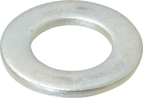 Value Collection - M18 Screw, Steel Standard Flat Washer - 19mm ID x 34mm OD, 3mm Thick, Zinc-Plated Finish - Exact Tool & Supply