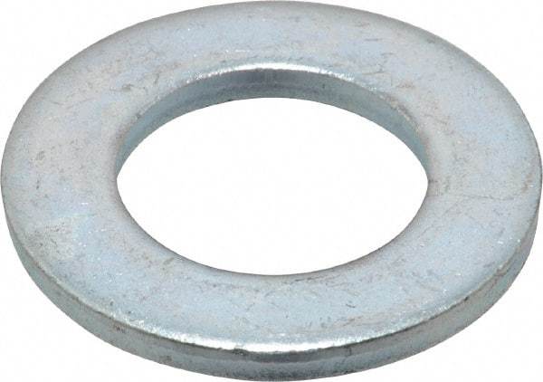 Value Collection - M20 Screw, Steel Standard Flat Washer - 21mm ID x 37mm OD, 3mm Thick, Zinc-Plated Finish - Exact Tool & Supply