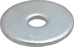 Value Collection - #8 Screw, Steel Fender Flat Washer - 3/16" ID x 3/4" OD, 0.067" Thick, Zinc-Plated Finish - Exact Tool & Supply