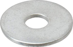 Value Collection - 1/4" Screw, Steel Fender Flat Washer - 1/4" ID x 7/8" OD, 0.08" Thick, Zinc-Plated Finish - Exact Tool & Supply