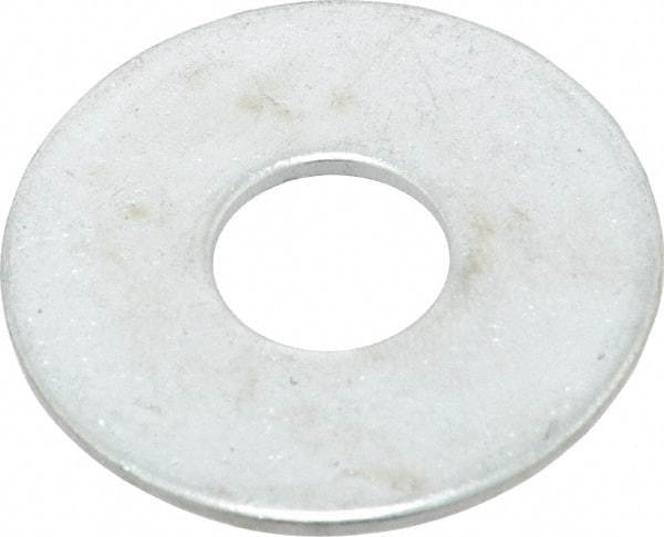 Value Collection - 1/2" Screw, Steel Fender Flat Washer - 1/2" ID x 1-1/2" OD, 0.08" Thick, Zinc-Plated Finish - Exact Tool & Supply