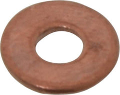 Value Collection - #6 Screw, Silicon Bronze Standard Flat Washer - 0.156" ID x 3/8" OD, 0.049" Thick, Plain Finish - Exact Tool & Supply