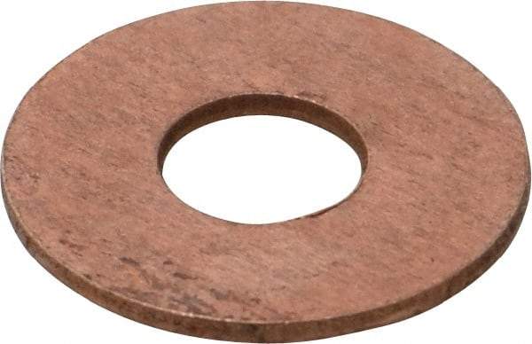 Value Collection - 1/4" Screw, Silicon Bronze Standard Flat Washer - 5/16" ID x 11/16" OD, 1-1/16" Thick - Exact Tool & Supply