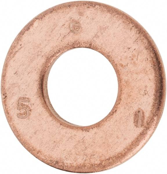 Value Collection - #20 Screw, Silicon Bronze Standard Flat Washer - 0.336" ID x 3/4" OD, 0.064" Thick - Exact Tool & Supply