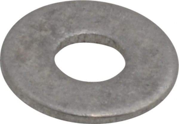 Value Collection - #6 Screw, Aluminum Standard Flat Washer - 0.147" ID x 3/8" OD, 0.032" Thick, Plain Finish - Exact Tool & Supply