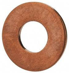 Value Collection - 5/16" Screw, Copper Standard Flat Washer - 0.336" ID x 3/4" OD, 0.064" Thick, Plain Finish - Exact Tool & Supply