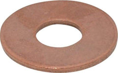 Value Collection - 3/8" Screw, Copper Standard Flat Washer - 0.395" ID x 1" OD, 0.064" Thick, Plain Finish - Exact Tool & Supply
