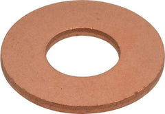 Value Collection - 7/16" Screw, Copper Standard Flat Washer - 1/2" ID x 1-1/8" OD, 0.078" Thick, Plain Finish - Exact Tool & Supply