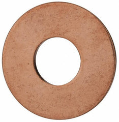 Value Collection - 1/2" Screw, Copper Standard Flat Washer - 0.563" ID x 1-3/8" OD, 0.081" Thick, Plain Finish - Exact Tool & Supply