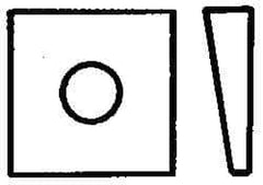 Value Collection - 1-1/8" Bolt, Iron Beveled Square Washer - 1-1/4" ID, 5/8 Minimum Thickness - Exact Tool & Supply