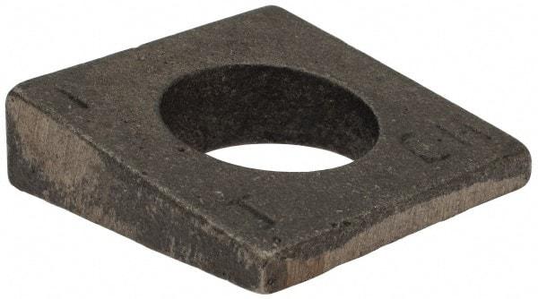 Value Collection - 1" Bolt, Iron Beveled Square Washer - 1-1/16" ID, 9/16 Minimum Thickness - Exact Tool & Supply