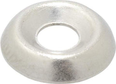 Value Collection - 0.102" Thick, Nickel-Plated Finish, Brass, Standard Countersunk Washer - 0.135" ID x 3/8" OD - Exact Tool & Supply