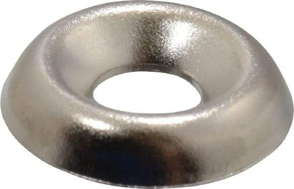Value Collection - 5/64" Thick, Nickel-Plated Finish, Steel, Standard Countersunk Washer - 0.17" ID x 15/32" OD - Exact Tool & Supply
