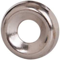 Value Collection - 7/64" Thick, Nickel-Plated Finish, Steel, Standard Countersunk Washer - 0.18" ID x 17/32" OD - Exact Tool & Supply