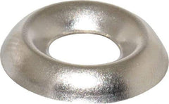 Value Collection - 1/8" Thick, Nickel-Plated Finish, Steel, Standard Countersunk Washer - 0.259" ID x 21/32" OD - Exact Tool & Supply