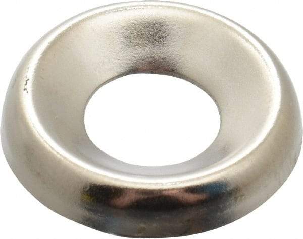 Value Collection - 5/32" Thick, Nickel-Plated Finish, Steel, Standard Countersunk Washer - 0.305" ID x 25/32" OD - Exact Tool & Supply