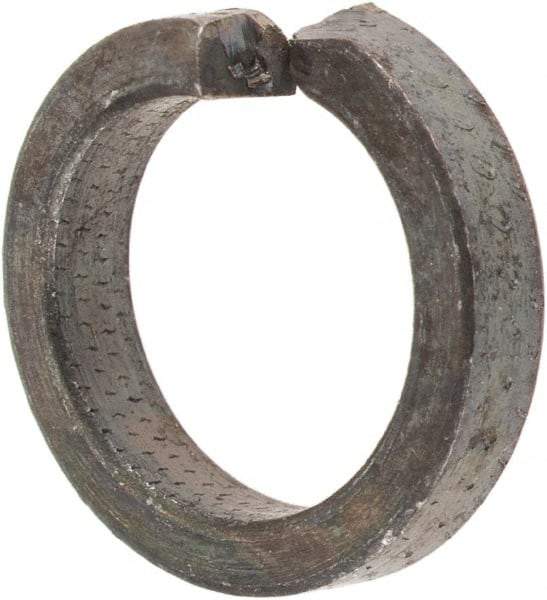 Value Collection - 1/4", 0.255" ID, 0.078" Thick High Collar Split Lock Washer - Steel, Uncoated, 0.255" Min ID, 0.263" Max ID, 0.365" Max OD - Exact Tool & Supply