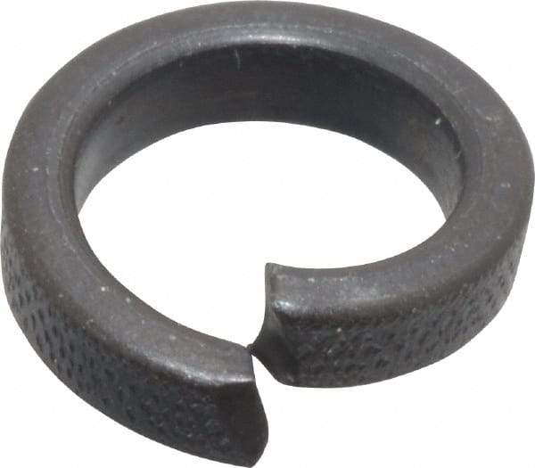 Value Collection - 3/8", 0.382" ID, 1/8" Thick High Collar Split Lock Washer - Steel, Uncoated, 0.382" Min ID, 0.393" Max ID, 0.553" Max OD - Exact Tool & Supply