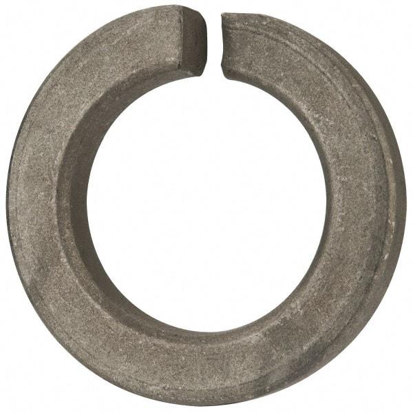 Value Collection - 1-1/2", 1.504" ID, 3/8" Thick Split Lock Washer - Steel, Zinc-Plated Finish, 1.504" Min ID, 1.534" Max ID, 2.419" Min OD, 2.43" Max OD - Exact Tool & Supply