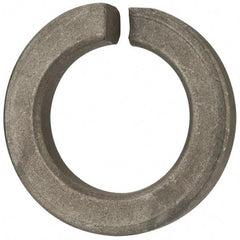 Value Collection - 1-1/2", 1.504" ID, 3/8" Thick Split Lock Washer - Steel, Zinc-Plated Finish, 1.504" Min ID, 1.534" Max ID, 2.419" Min OD, 2.43" Max OD - Exact Tool & Supply
