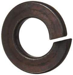 Value Collection - 1/4", 0.252" ID, 0.062" Thick Split Lock Washer - Grade 8 Steel, Zinc Yellow Dichromate Finish, 0.252" Min ID, 0.26" Max ID, 0.487" Max OD - Exact Tool & Supply