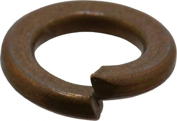 Value Collection - #10, 0.193" ID, 0.047" Thick Split Lock Washer - Silicon Bronze, 0.193" Min ID, 0.2" Max ID, 0.334" Min OD, 0.35" Max OD - Exact Tool & Supply