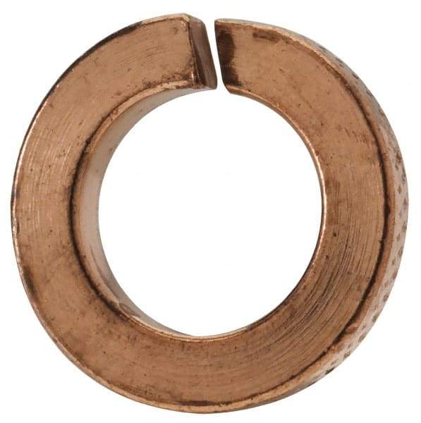 Value Collection - #12, 0.22" ID, 0.056" Thick Split Lock Washer - Silicon Bronze, 0.22" Min ID, 0.227" Max ID, 0.377" Min OD, 0.391" Max OD - Exact Tool & Supply