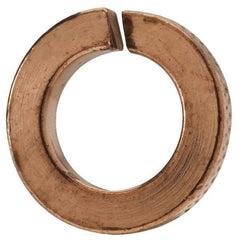 Value Collection - #12, 0.22" ID, 0.056" Thick Split Lock Washer - Silicon Bronze, 0.22" Min ID, 0.227" Max ID, 0.377" Min OD, 0.391" Max OD - Exact Tool & Supply