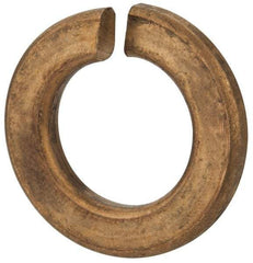 Value Collection - 1/2", 0.502" ID, 0.869" OD, 1/8" Thick Split Lock Washer - Silicon Bronze, 0.506" Min ID, 0.518" Max ID, 0.873" Min OD, 0.883" Max OD - Exact Tool & Supply